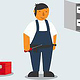 Handwerker am Arbeitsplatz (Explainer für dashandwerk.net)