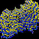 Aggregation amyloider Plaques (von links nach rechts): Dimeres Proteinfragment, höhere Aggregate frontal und seitlich