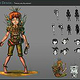 Character Design – Nita, die Wandernde Alchemistin Concept Sheet des Hauptcharakters, Nita, für Nitas Abenteuer.