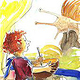 „Das Ungeheuer im Garten“ Kinderbuchillustration