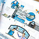 Illustrationen für  „WE“ (Mitarbeiterzeitung ThyssenKrupp) zum Thema „Stahlproduktion“