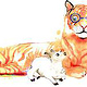 Tiger und Lamm Kinderbuch Illustration