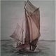 Zeesboot, Pastell auf Leinwand 40×60  / -verkauft-