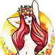„Pomona“ – Watercolor – Pomona war die römische Göttin der Baumfrüchte