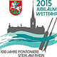 Logo für das Jubiläums-Wettfahren 2015 der Pontoniere Stein am Rhein