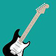 Vektorillustration einer Fender Stratocaster „Blackie“