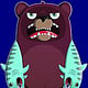 Bear with shark for arms