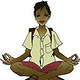 Junge meditierend