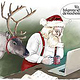 Müder Weihnachtsmann vorm Computer