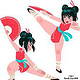 Noodle Girl poses