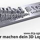 3D Logo (Namensschild) mehr dazu auf: www.dcp.agency | DCP Agency – Die 3D Werbeagentur Wien