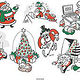 Illustrationen für die Weihnachtskarten der HDI Gerling Gruppe