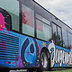 Auftrag Graffiti auf einem Linienbus