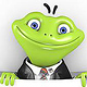 3D Character Frog for representation of the company