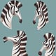 Zebra Character Design, facial expressions
