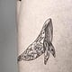 Whale Dotwork Tattoo