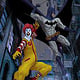 Digitale Zeichnung eines Batman und Ronald McDonald Team-Ups