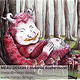 private, analoge Illustration „Hungry Monster“ z.B. als Kinderbuchilllustration
