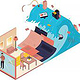 Illustrationen für das SRH Magazin „perspektiven“ zum Thema „Prokrastination“
