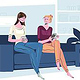 Chatting on Couch