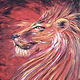 Der Löwe, Acrylbild