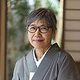 Die gebürtige Japanerin Frau Fujita-Regner ist heute die Gastgeberin der Teezeremonie.