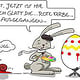 Cartoon zu Ostern, freie Arbeit