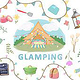 Illustrationen zum Thema Glamping