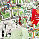 handgezeichneter Stadtplan Rollberg Kiez Berlin