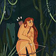 Dschungelmädchen, digitale Illustration