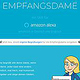 Landing Page Empfangsdame Alexa Skill