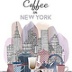 Coffee in NY vector poster