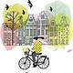 Spring im Amsterdam vector Poster