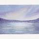 Spiegelung Wasser Meer Küste Wolken Himmel Abenddämmerung 08062020 Aquarell Kopie BEARB Klein