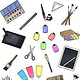 Art Supplies Pattern / Icons