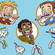 Character Designs für Plakat-Kampagne „Wir lernen das Zähneputzen nach KAI“