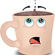 Kaffee Tasse in Cartoon Style