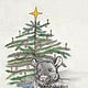 Chinchilla Weihnachtsillustration Bescherung