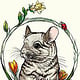 Chinchilla Osterkarte