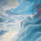 Wolken, Öl auf Leinwand, 70×50 cm