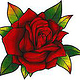 Rote Rose Tattooillustration / Copicillustration