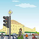 Straßenverkehr Illustrationen