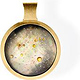„Zodiac“ Halsschmuck Sternzeichen, 750/-Gelbgold, Bergkristall, Tahitiperlmutt