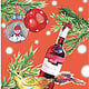 Weihnachtspostkarte für ein Weingut