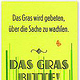 Postkarte »Das Gras bitte«: Illustrative Arbeit mit Messinglinien und den Schriften Erbar, Fatima und Savoy