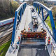 Brücken-Neubau zweier Brücken der B 54 über die A45 bei Haiger-Burbach. Fotografiert für Hessen Mobil
