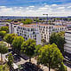 Drohnenfoto des Studentenwohnheims in der Dotzheimer Strasse in Wiesbaden. Fotografiert mit der DJI Mavic 2 Pro für die Baufirm