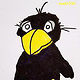 Inktober-21 Tag 5 - Thema: Raven. Hier ist Rudi aus der Kinderserie Siebenstein.