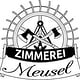 Logo für Zimmerei mit Sägemühle – traditionelles Design