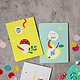 Glückwunsch-Karten Set und Geschenkpapier-Design